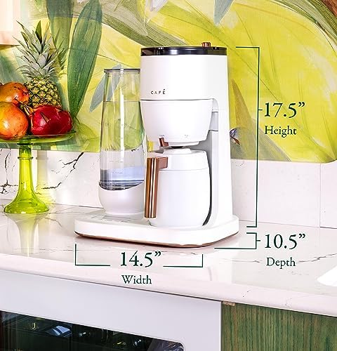 Café Specialty Grind and Brew Coffee Maker, Single - Serve Option, 10 - Cup Thermal Carafe, WiFi Enabled Technology, Smart Home Kitchen Essentials, SCA Certified, Barista - Quality Brew, Stainless Steel - electronicsexpo.com - Coffee Machines