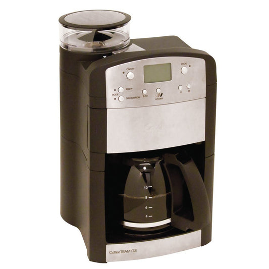 Capresso 464.05 CoffeeTeam GS 10 - Cup Digital Coffeemaker with Conical Burr Grinder, Glass Carafe, 15.5" x 9.5 "x 9.75" - electronicsexpo.com - Coffee Machines