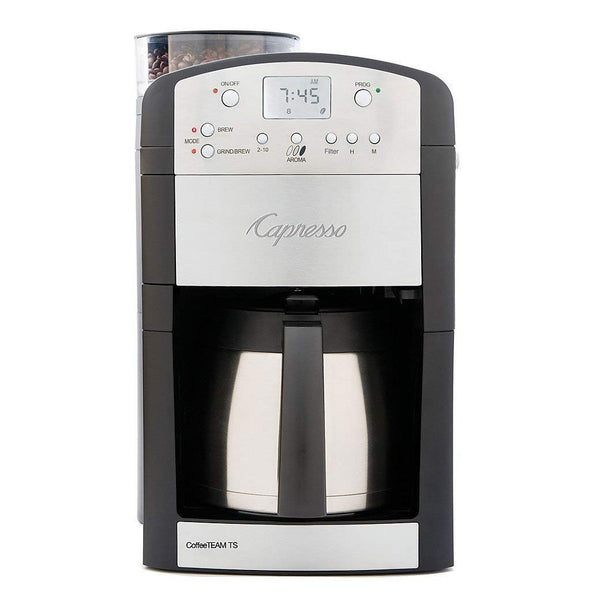 Capresso 465 CoffeeTeam TS 10 - Cup Digital Coffeemaker with Conical Burr Grinder and Thermal Carafe - electronicsexpo.com - Coffee Machines