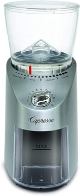 Capresso 575.05 Infinity Plus Conical Burr Grinder with Large Bean Container (Stainless Steel) - electronicsexpo.com - Coffee Grinders