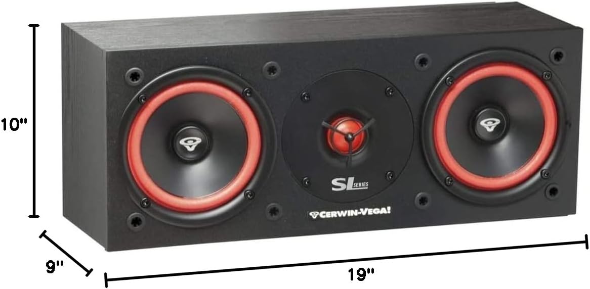 Cerwin - Vega SL - 25C Dual 5 1/4 Center Channel Speaker - electronicsexpo.com - Center Channel Speaker