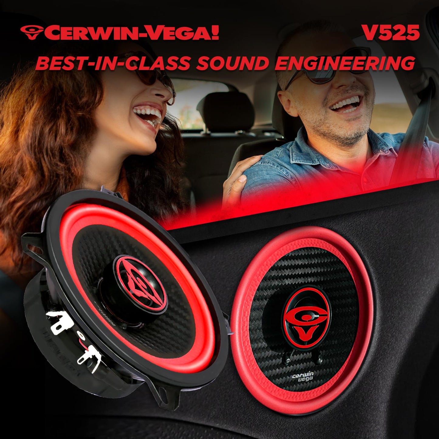 Cerwin Vega V525 2025 Edition 5.25" 2 - Way Coaxial Full - Range Car Speakers (Pair) - electronicsexpo.com - Car Speakers