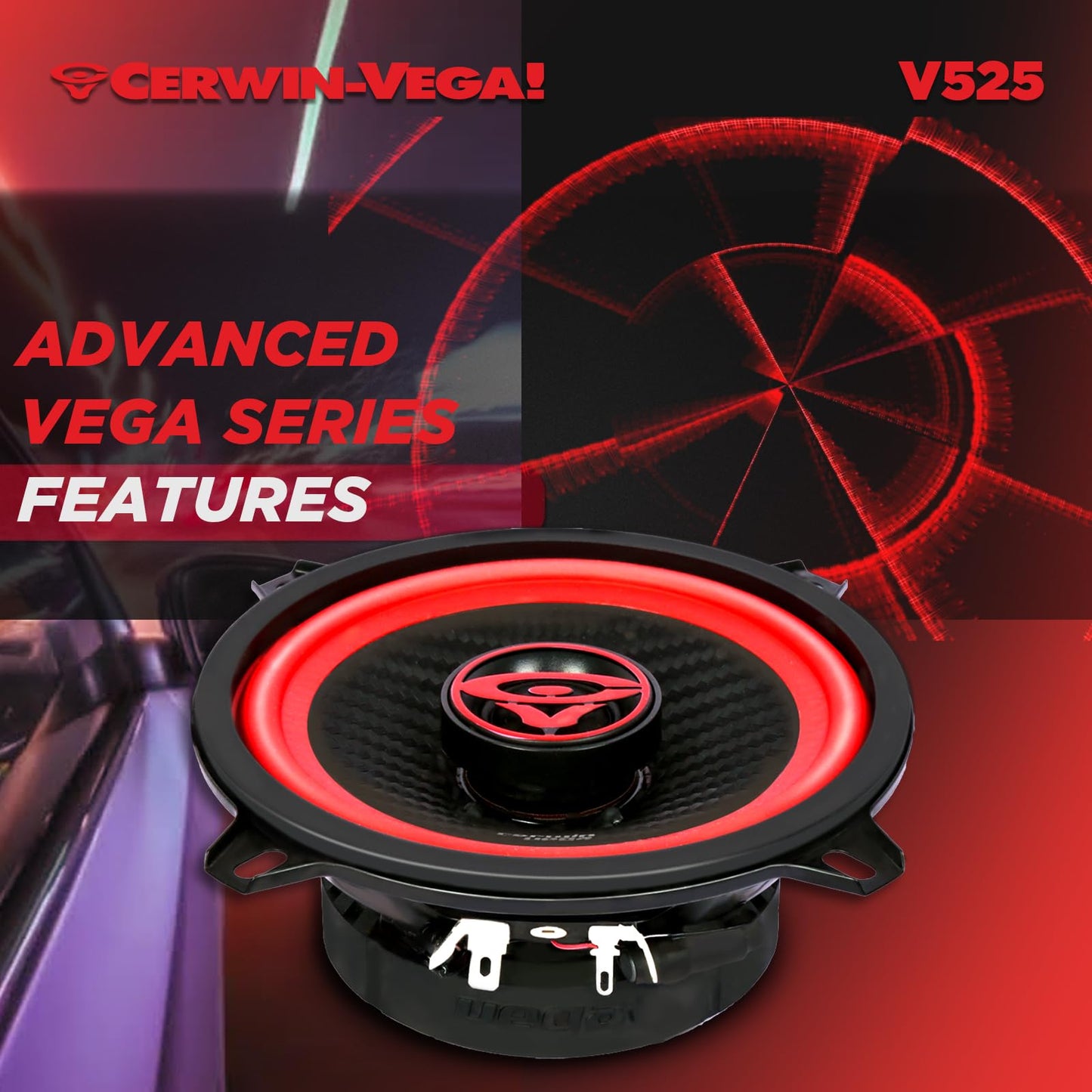 Cerwin Vega V525 2025 Edition 5.25" 2 - Way Coaxial Full - Range Car Speakers (Pair) - electronicsexpo.com - Car Speakers
