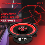 Cerwin Vega V525 2025 Edition 5.25" 2 - Way Coaxial Full - Range Car Speakers (Pair) - electronicsexpo.com - Car Speakers