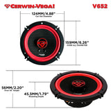 Cerwin Vega V652 2025 Edition 6.5" 2 - Way Coaxial Full - Range Speakers (Pair) - electronicsexpo.com - Car Speakers