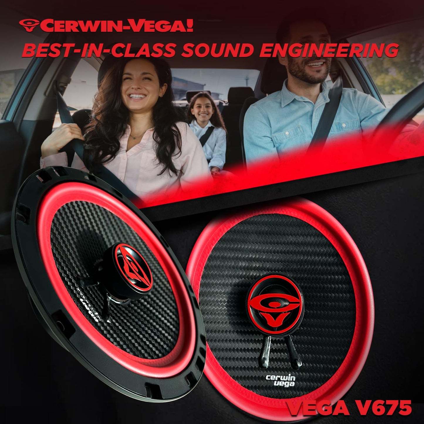 Cerwin Vega V675 2025 Edition 6.75" 2 - Way Coaxial Full - Range Car Speakers (Pair) - electronicsexpo.com - Car Speakers