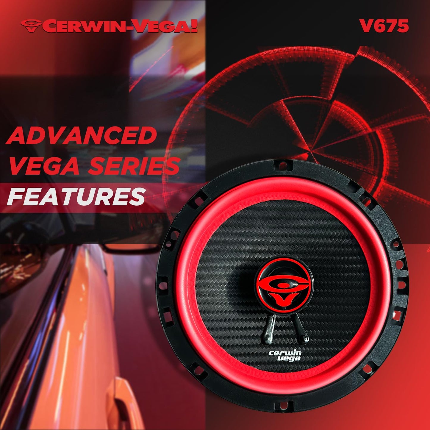 Cerwin Vega V675 2025 Edition 6.75" 2 - Way Coaxial Full - Range Car Speakers (Pair) - electronicsexpo.com - Car Speakers