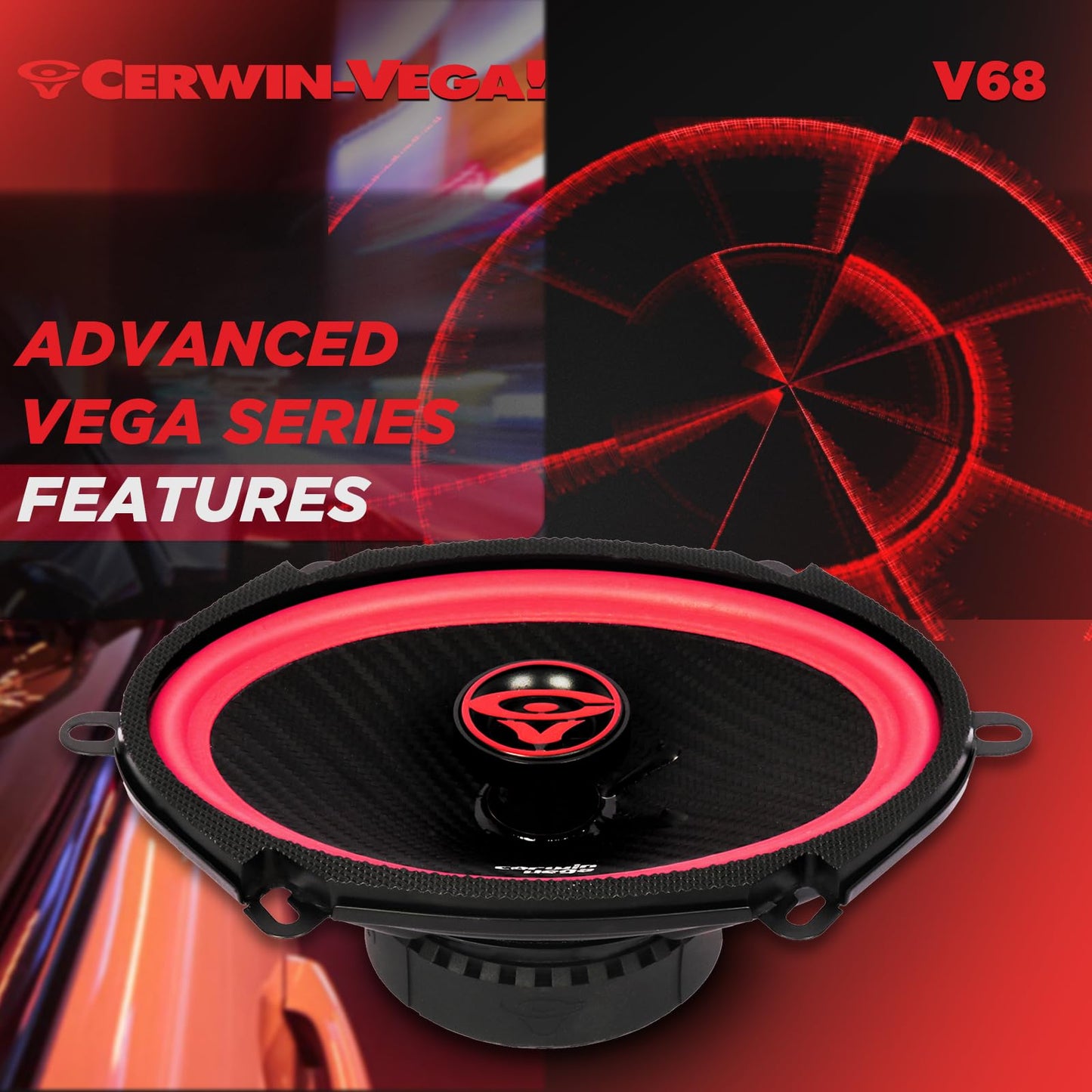 Cerwin Vega V68 2025 Edition 6" x 8" 2 - Way Coaxial Full - Range Car Speakers (Pair) - electronicsexpo.com - Car Speakers
