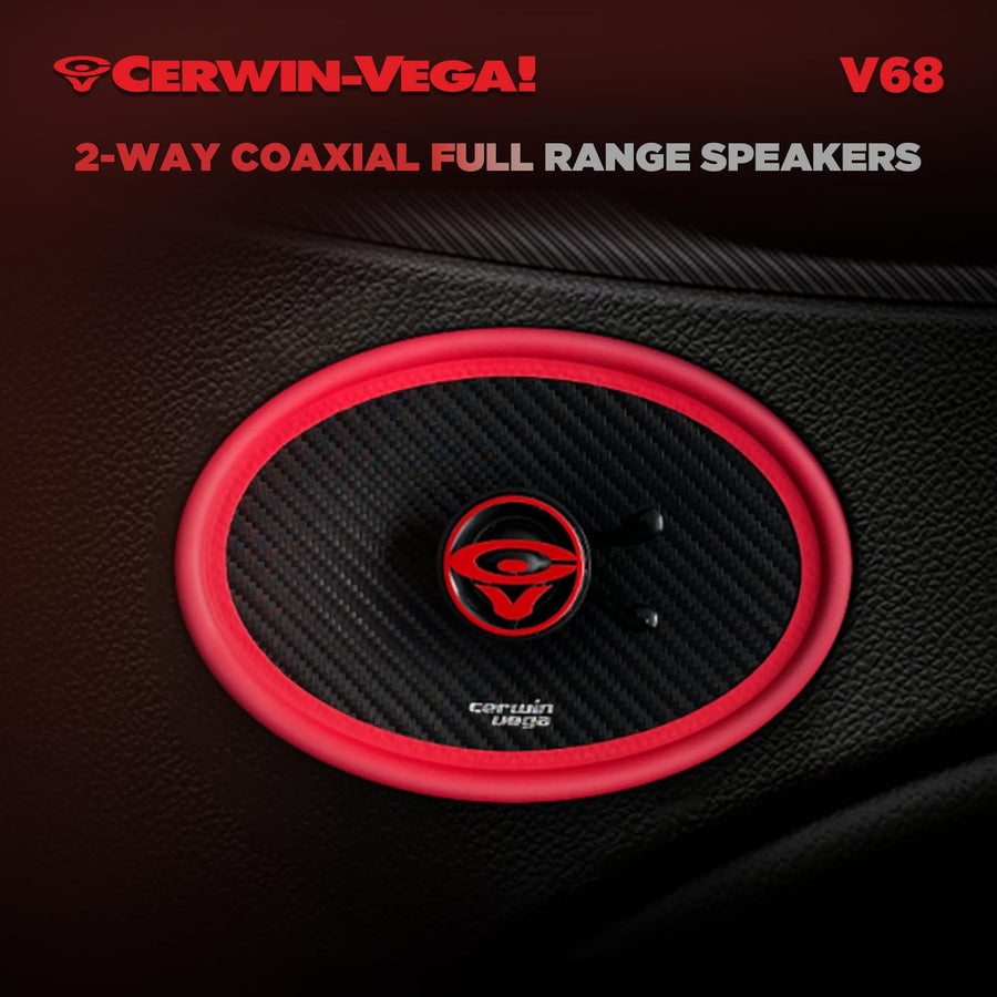 Cerwin Vega V68 2025 Edition 6" x 8" 2 - Way Coaxial Full - Range Car Speakers (Pair) - electronicsexpo.com - Car Speakers