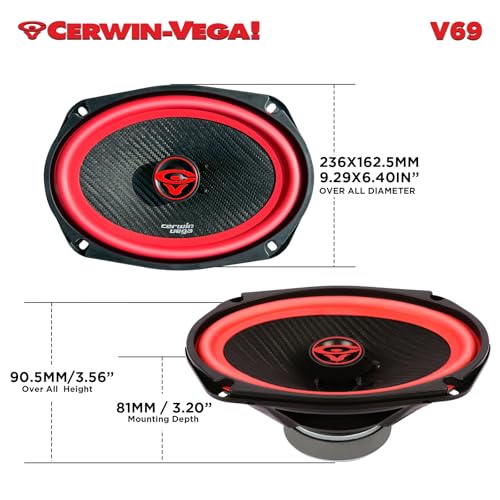 Cerwin Vega V69 2025 Edition 6" x 9" 2 - Way Coaxial Full - Range Car Speakers (Pair) - electronicsexpo.com - Car Speakers