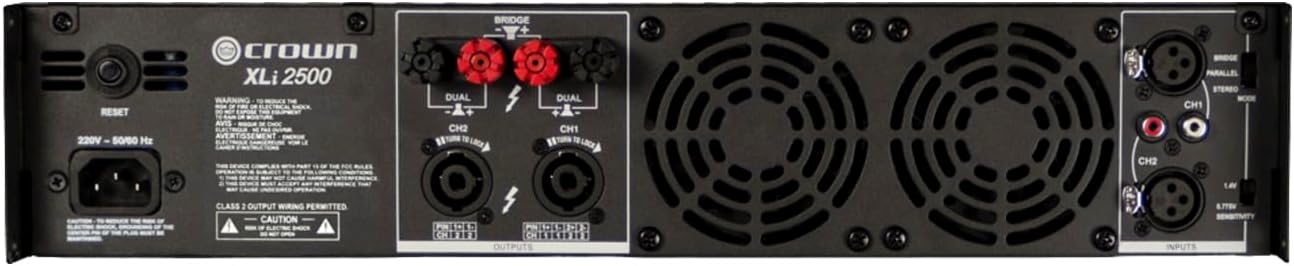 Crown XLi 2500 Two - Channel 750W Power Amplifier - electronicsexpo.com - Amplifiers / Pre - Amps