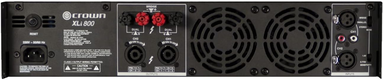 Crown XLi800 Two - Channel 300 - Watt Power Amplifier - electronicsexpo.com - Amplifiers / Pre - Amps