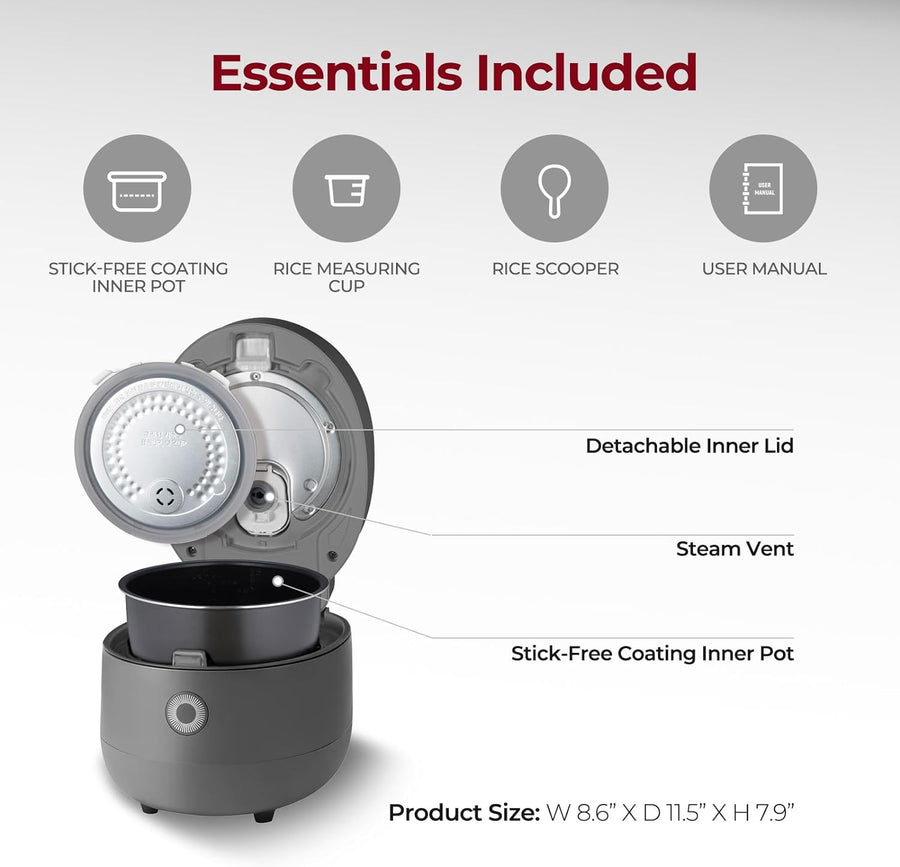 Cuckoo CR - 0375F Micom Small Rice Cooker with 10 Menu Options - electronicsexpo.com - Rice Cookers