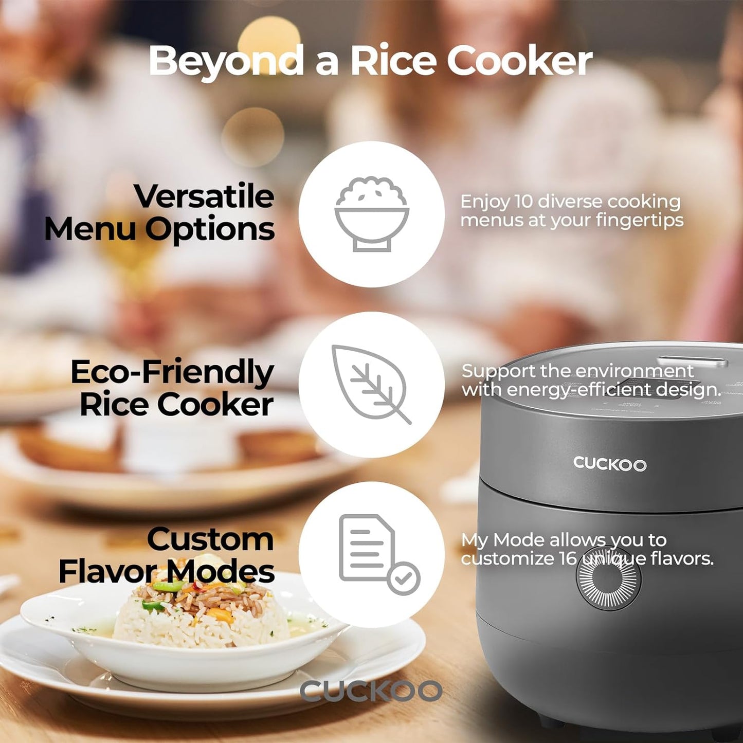 Cuckoo CR - 0375F Micom Small Rice Cooker with 10 Menu Options - electronicsexpo.com - Rice Cookers