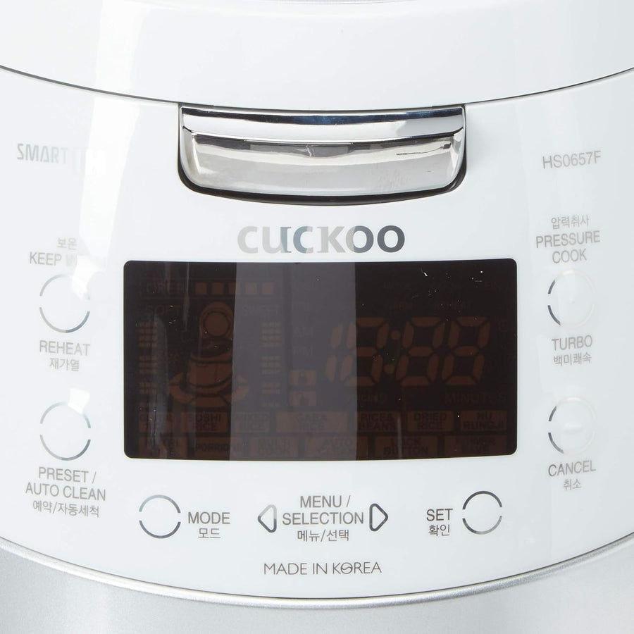 Cuckoo CRP - HS0657F Induction Heating Pressure Rice Cooker 18 Built - In Programs (White/Silver) - electronicsexpo.com - Rice Cookers
