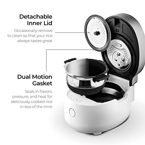 Cuckoo CRP - MHTR0309F 3 - Cup Induction Rice Cooker, Twin Pressure, 15 Modes, Voice Guide, Auto Clean (White) - electronicsexpo.com - Rice Cookers