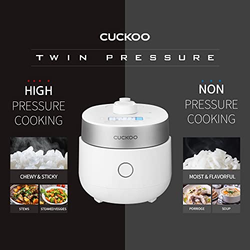 Cuckoo CRP - MHTR0309F 3 - Cup Induction Rice Cooker, Twin Pressure, 15 Modes, Voice Guide, Auto Clean (White) - electronicsexpo.com - Rice Cookers