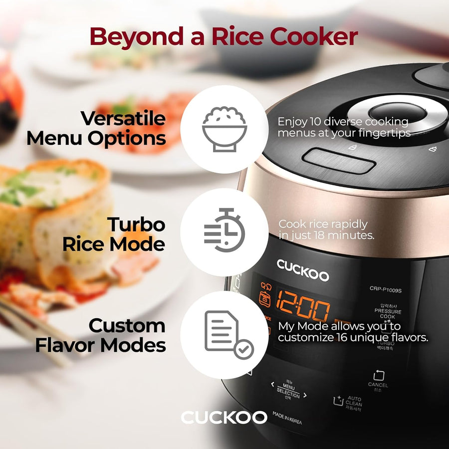 Cuckoo CRP - P1009SB 10 - Cup (Uncooked) / 20 - Cup (Cooked) Heating Pressure Rice Cooker - electronicsexpo.com - Rice Cookers