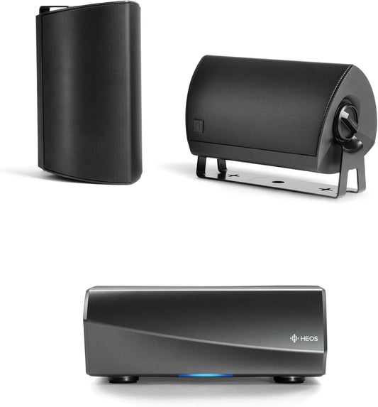 Definitive Technology AW - 450 All - Weather Outdoor Speakers (Black, Pair) with 4.5” Woofer, 1” Tweeter & Passive Bass Radiator (Bundle) - electronicsexpo.com - Outdoor Speakers