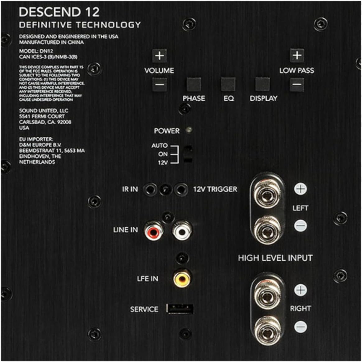 Definitive Technology Descend DN12 12" Powered Subwoofer Black (Certified Refurbished) - electronicsexpo.com - Subwoofers