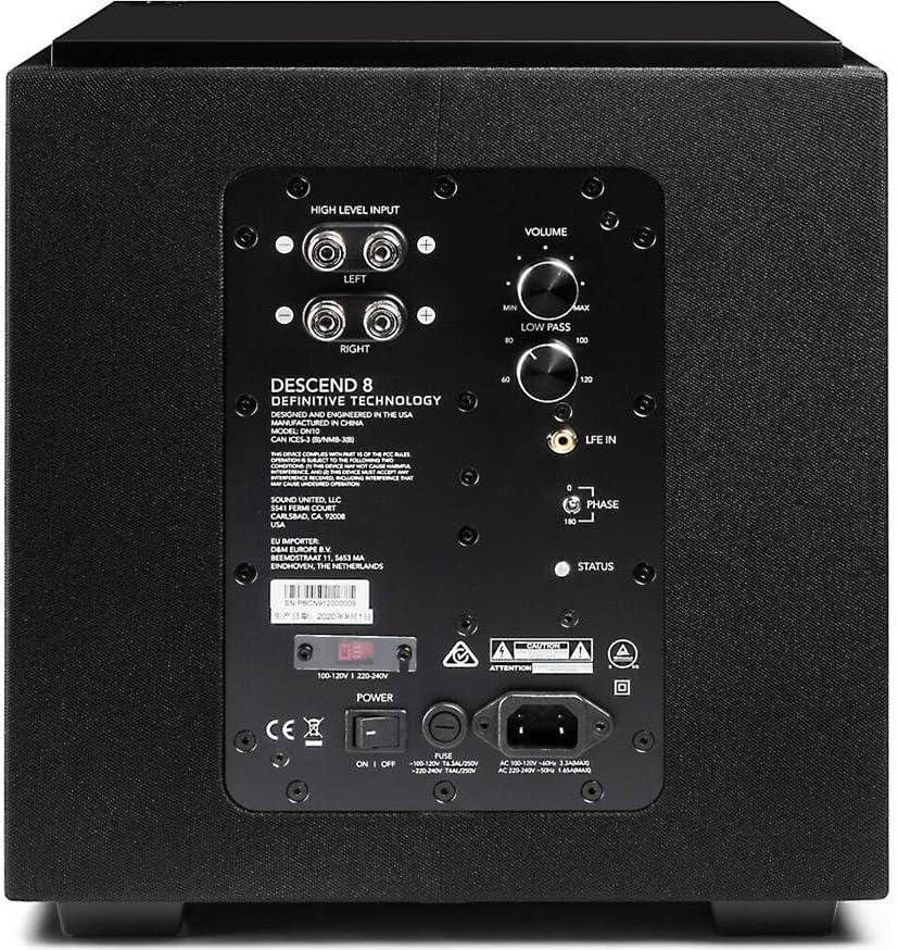 Definitive Technology Descend DN8 8" Subwoofers (2 Subwoofer Bundle) - electronicsexpo.com - Subwoofers