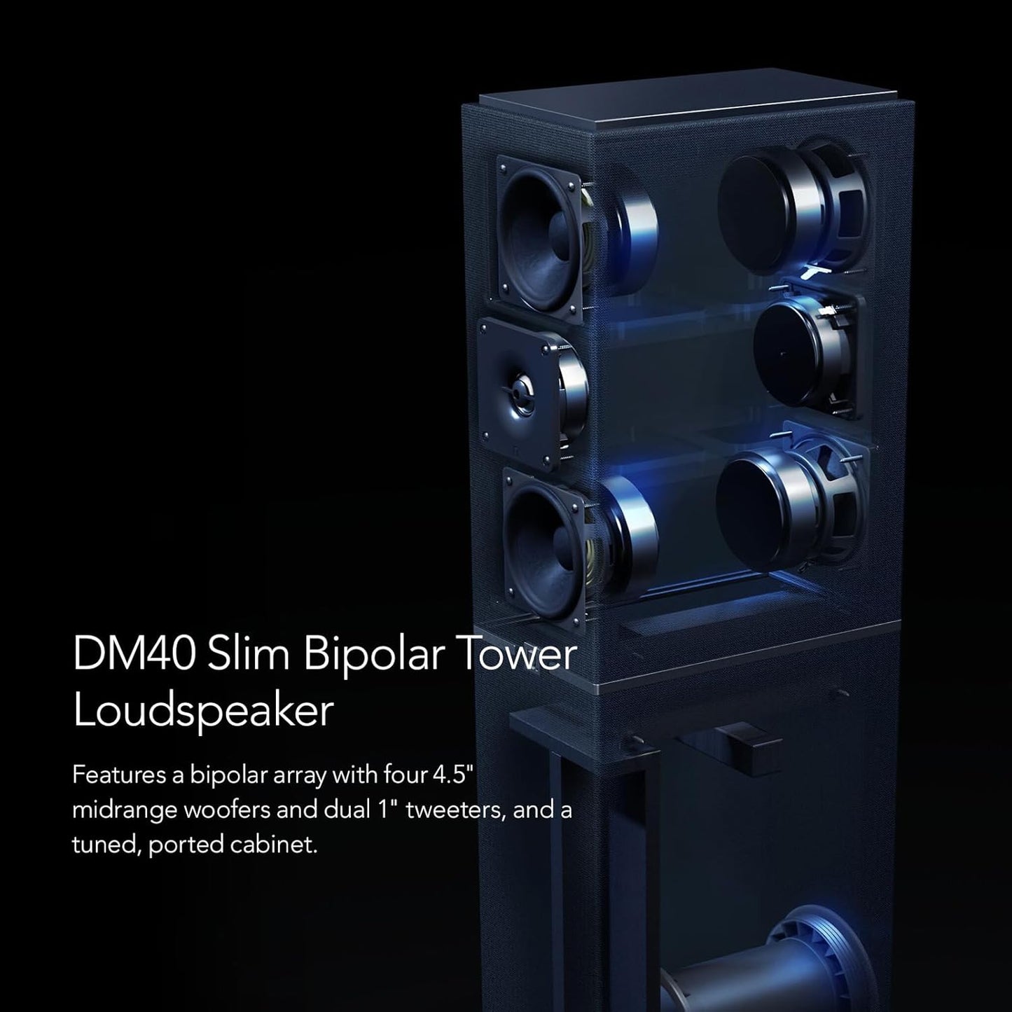 Definitive Technology Dymension 5 Channel - Bundle with (2) DM40 Towers, (1) DM20 Center Channel, and (1 Pair) DM95 Rear Speakers - electronicsexpo.com - Home Theater Systems & Packages