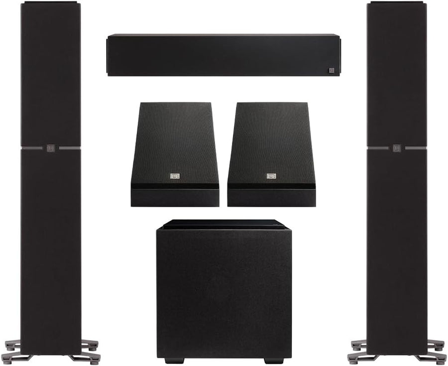 Definitive Technology Dymension 5 Channel Surround Sound System - Bundle with (2) DM40 Towers, (1) DM20 Center Channel, and (2) DM95 Rear Speakers (Bundle) - electronicsexpo.com - Home Theater Systems & Packages