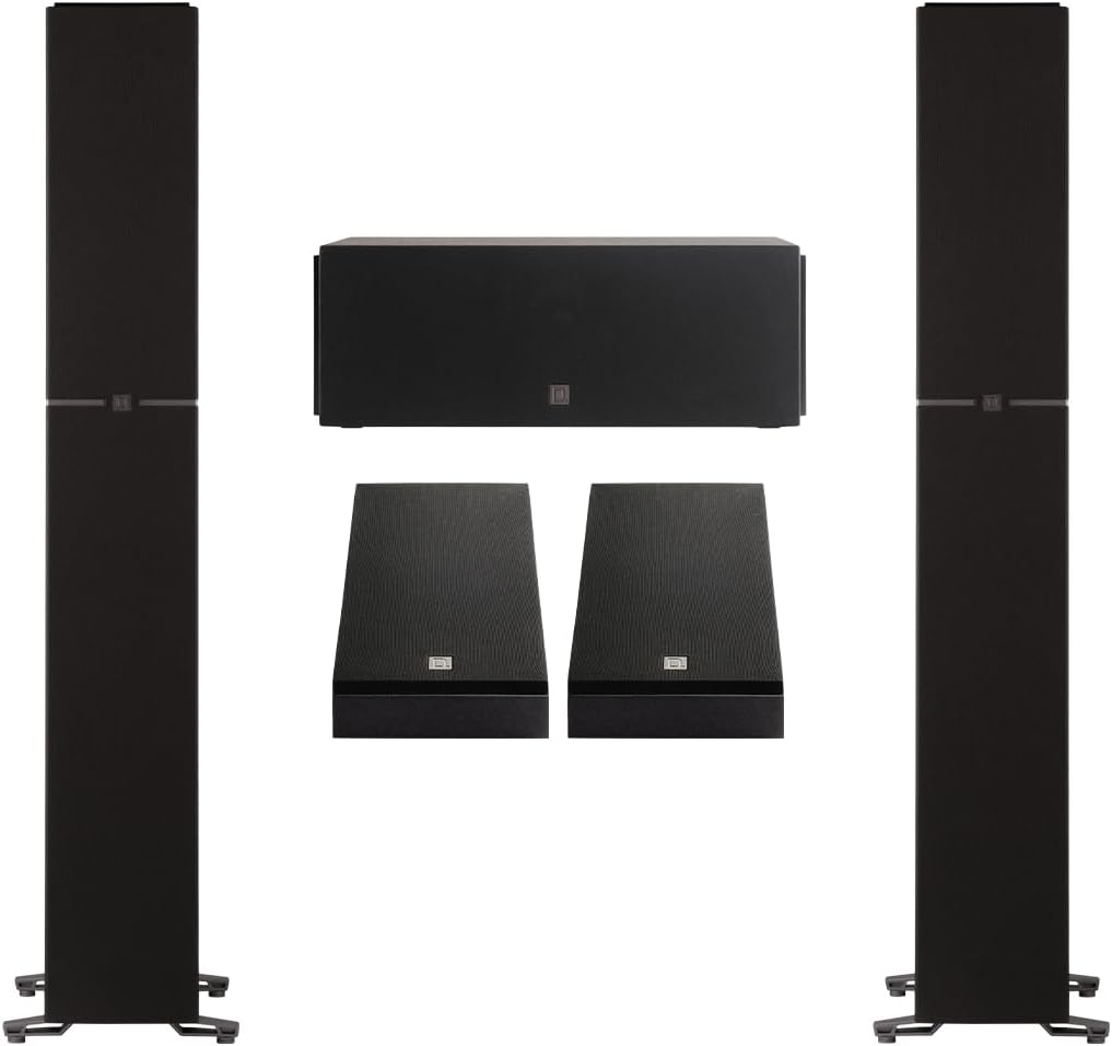Definitive Technology Dymension 5 Channel Surround Sound System - Bundle with (2) DM80 Towers, (1) DM10 Center Channel, and (2) DM95 Rear Speakers - electronicsexpo.com - 