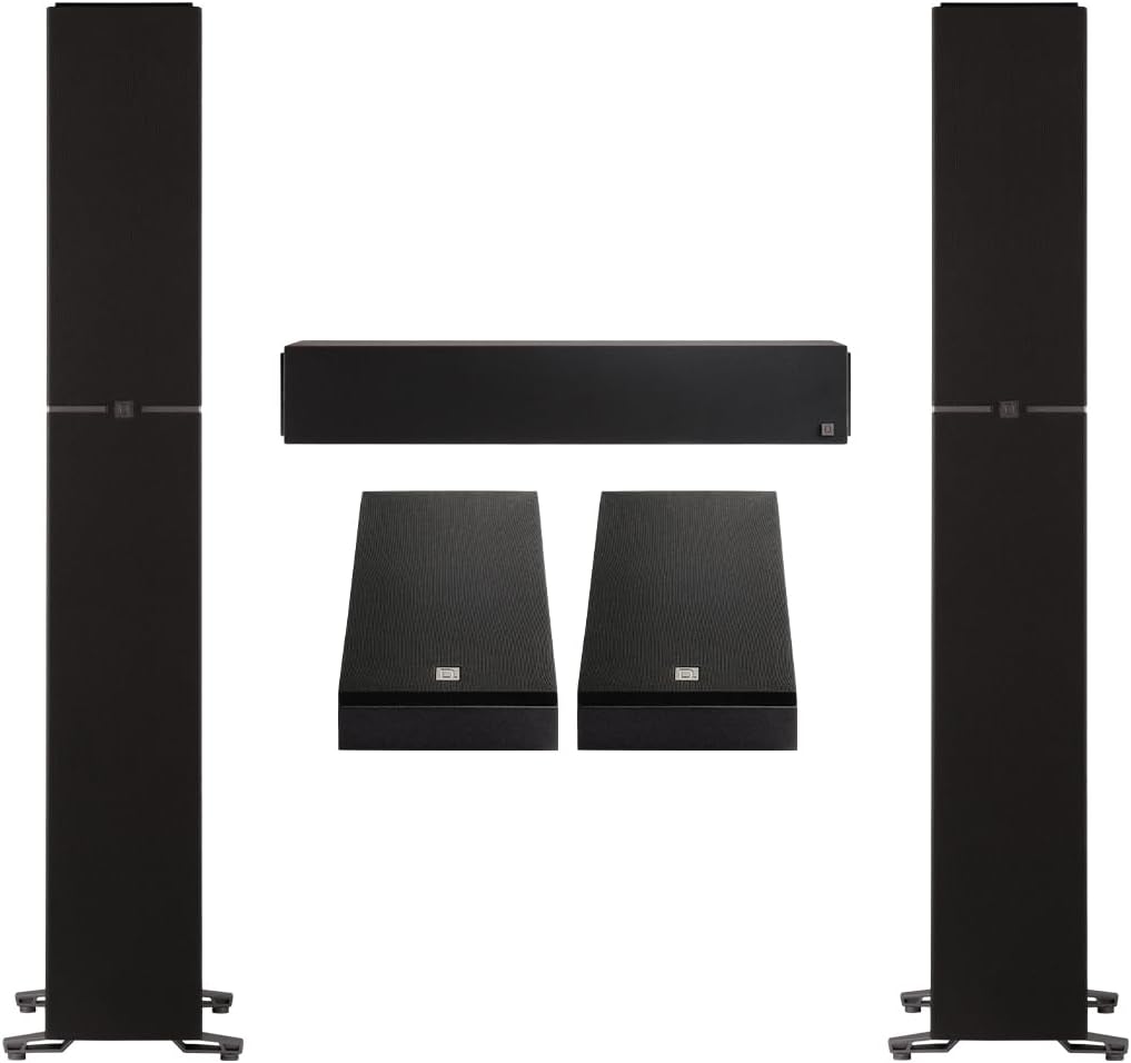 Definitive Technology Dymension 5 Channel Surround Sound System - Bundle with (2) DM80 Towers, (1) DM20 Center Channel, and (2) DM95 Rear Speakers - electronicsexpo.com - 