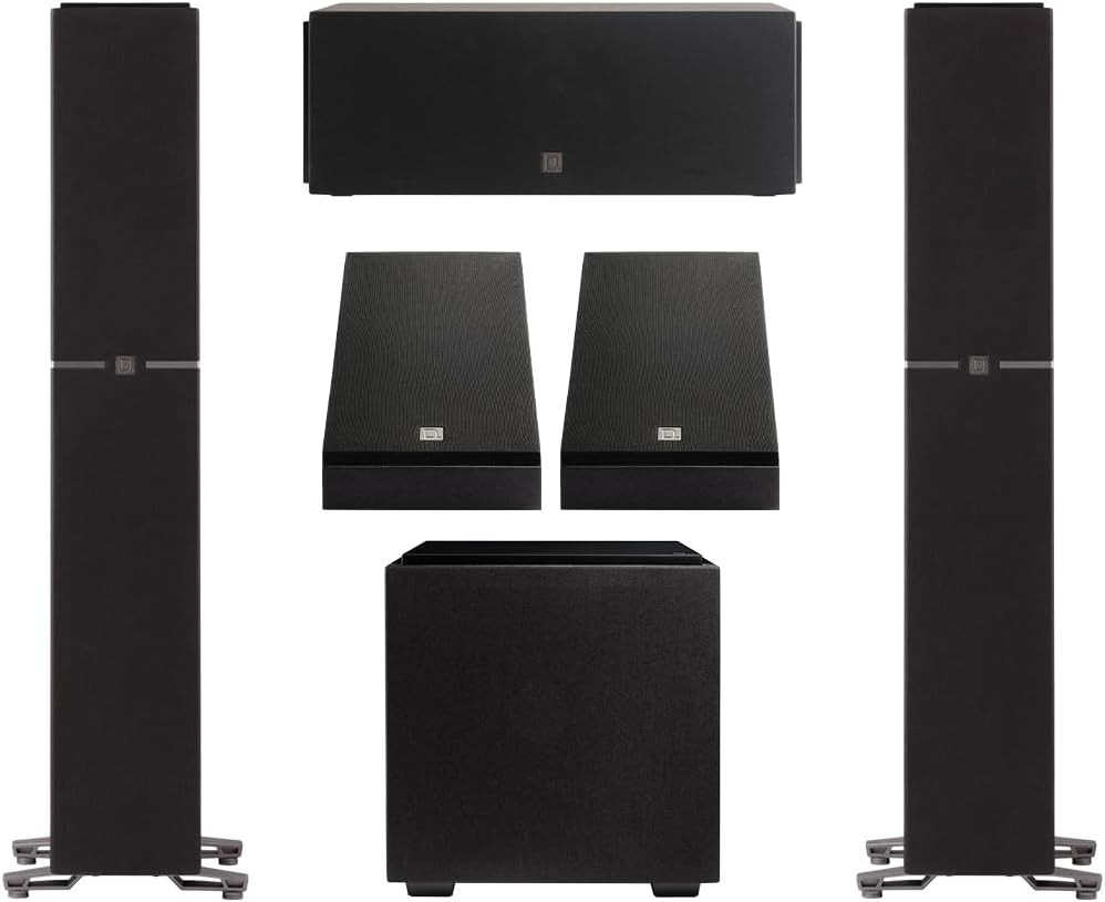 Definitive Technology Dymension 5.1 Channel Surround Sound System (2) DM40 Towers, (1) DM10 Center Channel, (2) DM95 Rear Speakers, and (1) DN8 Subwoofer (Bundle) - electronicsexpo.com - Home Theater Systems & Packages