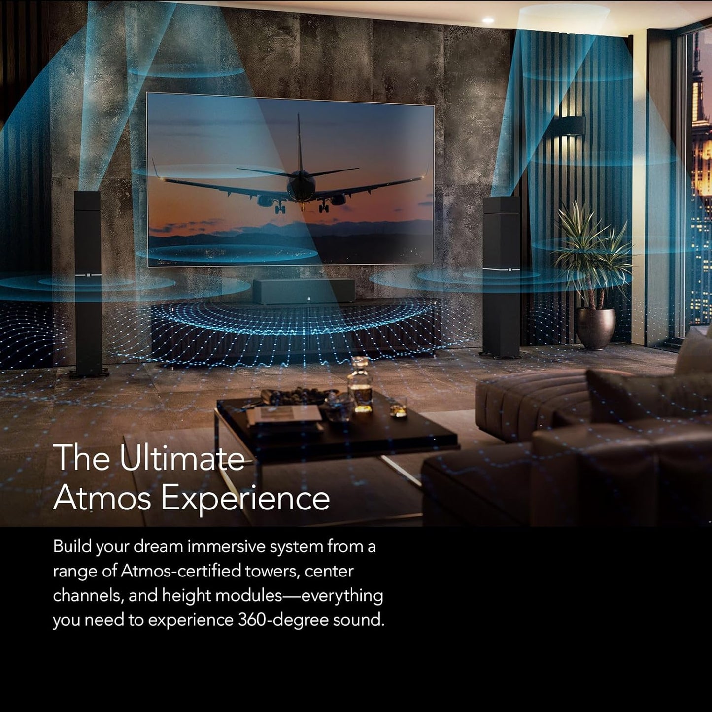 Definitive Technology Dymension 7 - Channel Surround Sound System - Bundle with (2) DM60 Towers, (1) DM10 Center Channel, and (4) DM95 Rear Speakers (Bundle) - electronicsexpo.com - Home Theater Systems & Packages