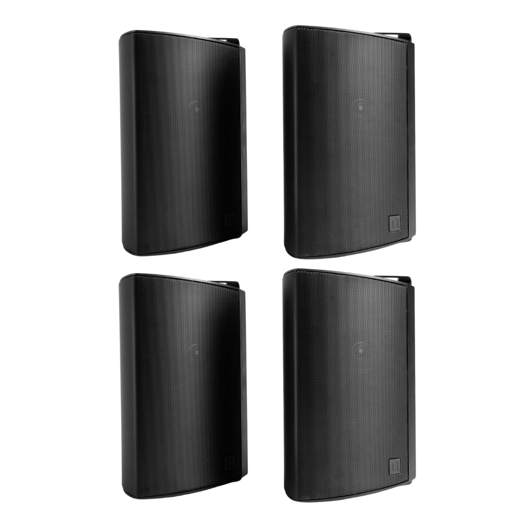Definitive Technology Dymension AW - 450 Outdoor Speaker Bundle – 2 Pairs, All - Weather IP66 Surface - Mount Wired Speakers with 4.5" Woofer, 1” Tweeter & Passive Bass Radiator (4 Speaker Bundle) - electronicsexpo.com - Outdoor Speakers