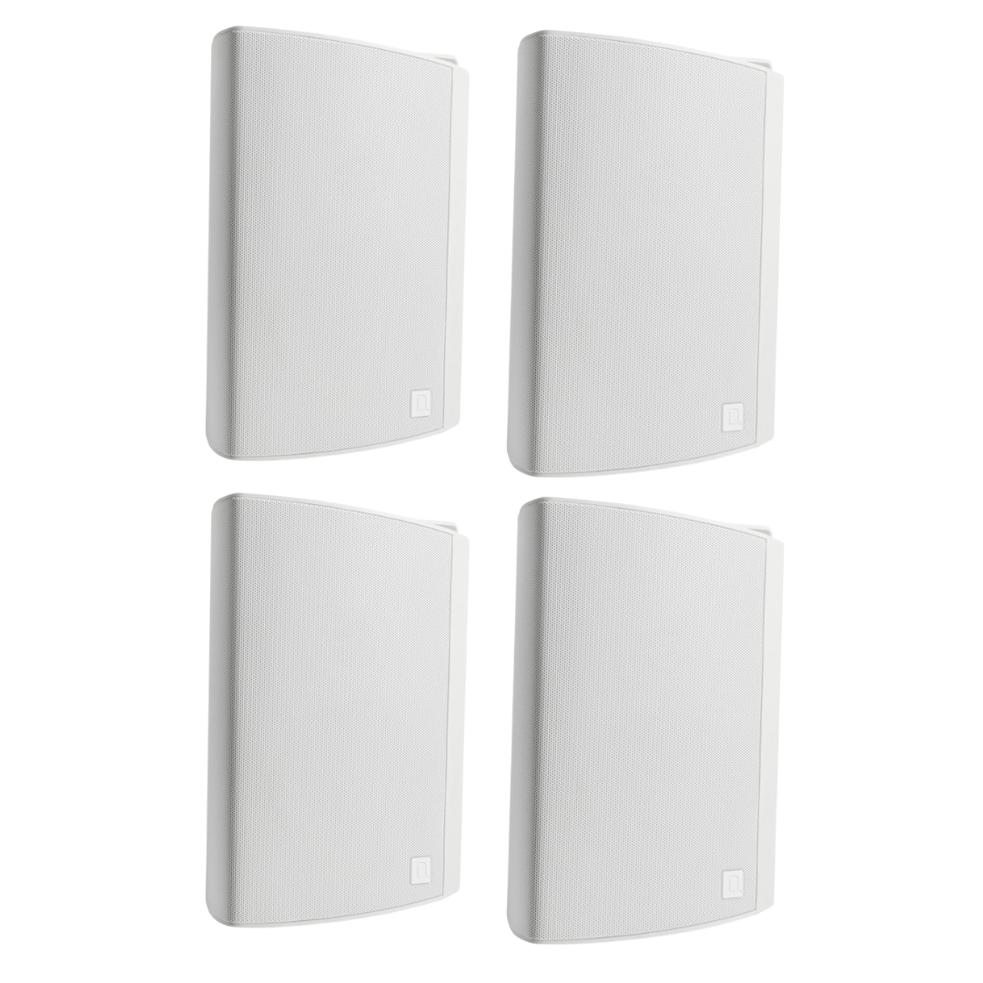 Definitive Technology Dymension AW - 550 All - Weather Outdoor Speaker Bundle (White, 2 Pairs) – 5.25" Woofer, 1” Tweeter & Passive Bass Radiator, Two - Way Surface Mount, IP66 Rated (4 Speaker Bundle) - electronicsexpo.com - Outdoor Speakers