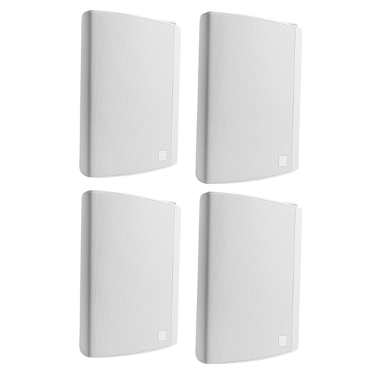 Definitive Technology Dymension AW - 550 All - Weather Outdoor Speaker Bundle (White, 2 Pairs) – 5.25" Woofer, 1” Tweeter & Passive Bass Radiator, Two - Way Surface Mount, IP66 Rated (4 Speaker Bundle) - electronicsexpo.com - Outdoor Speakers