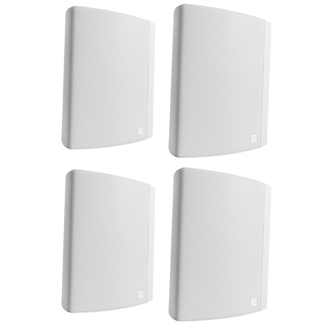 Definitive Technology Dymension AW - 650 All - Weather Outdoor Speaker Bundle (White, Pair) – 6.5" Two - Way Surface Mount Speakers, IP66 Weatherproof (4 Speaker Bundle) - electronicsexpo.com - Outdoor Speakers