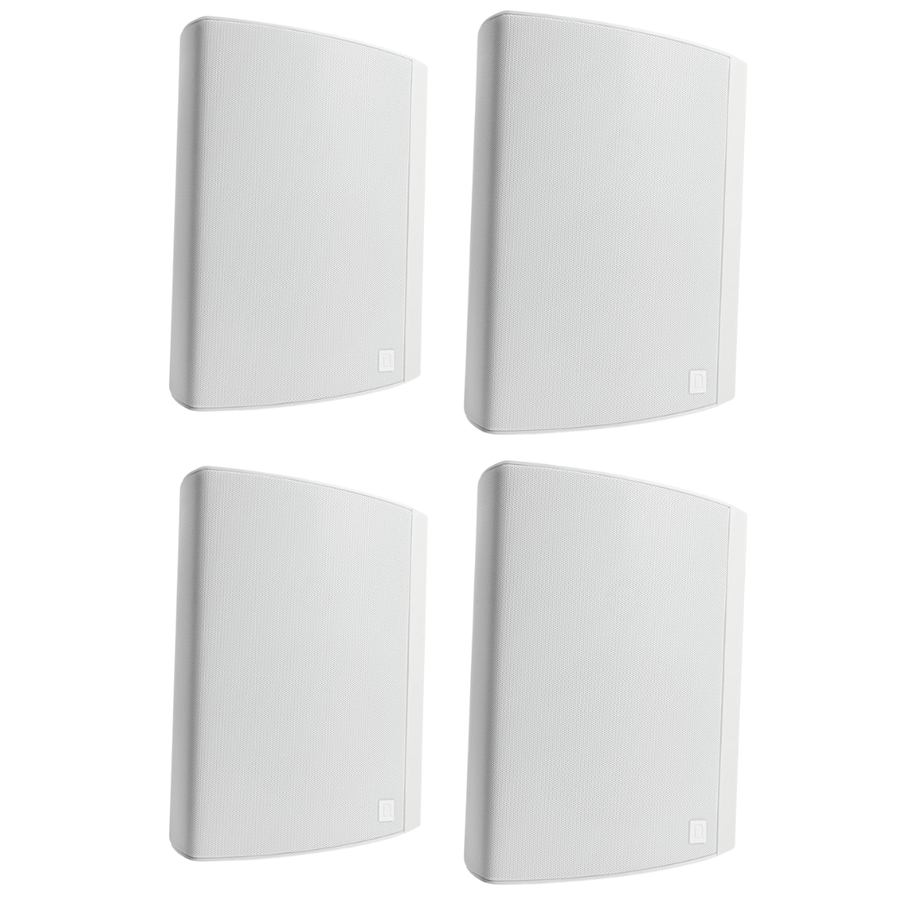 Definitive Technology Dymension AW - 650 All - Weather Outdoor Speaker Bundle (White, Pair) – 6.5" Two - Way Surface Mount Speakers, IP66 Weatherproof (4 Speaker Bundle) - electronicsexpo.com - Outdoor Speakers