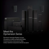 Definitive Technology Dymension DM40 Slim Tower Speakers, Adjustable Bipolar Arrays, (4) 4.5" Midrange Woofers, & Tweeter (Bundle) - electronicsexpo.com - Floor Standing Speakers