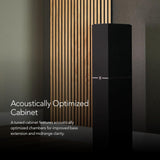Definitive Technology Dymension DM40 Slim Tower Speakers, Adjustable Bipolar Arrays, (4) 4.5" Midrange Woofers, & Tweeter (Bundle) - electronicsexpo.com - Floor Standing Speakers