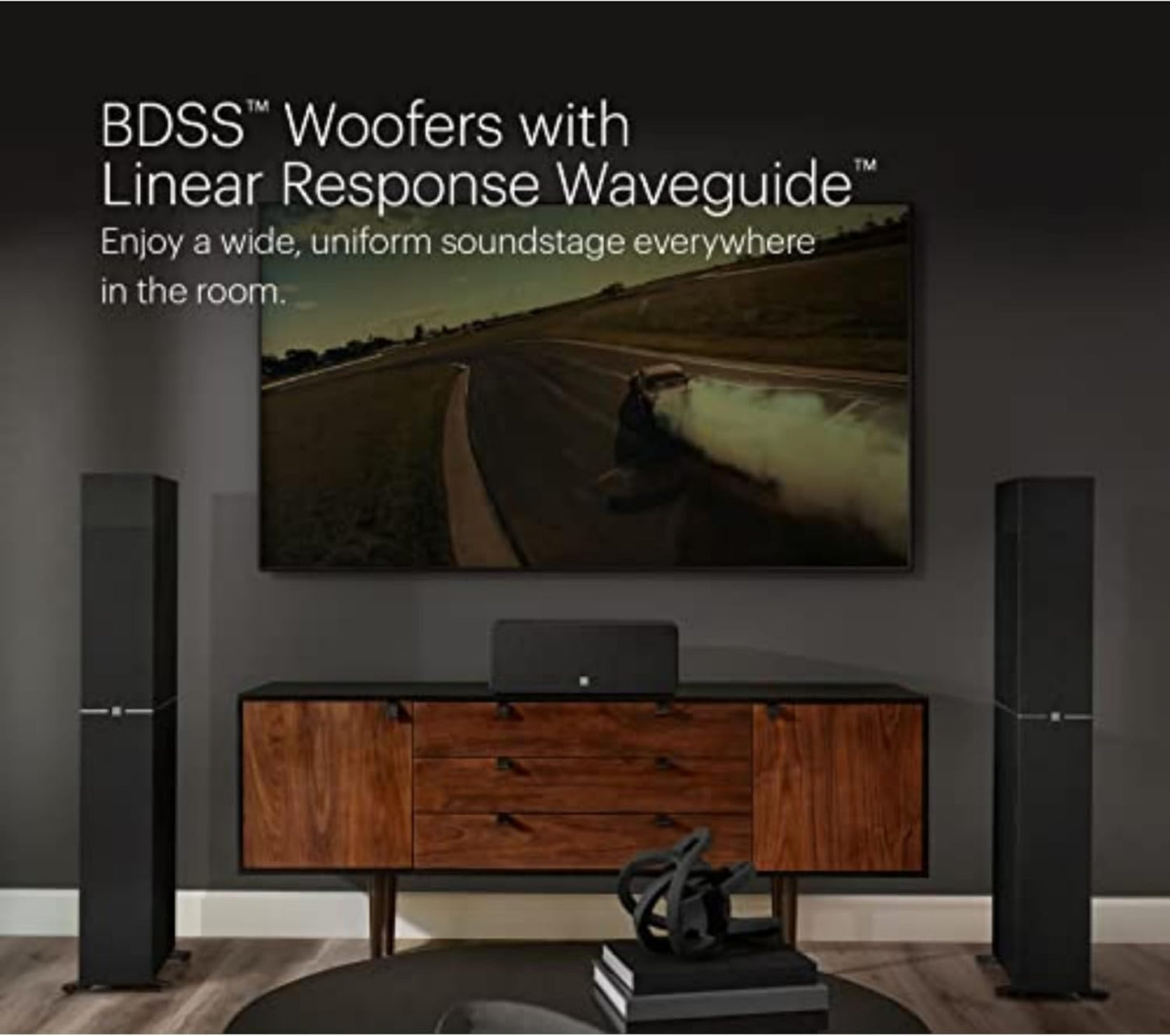 Definitive Technology Dymension DM70 Bipolar Floor - Standing Speaker with Built - In 10" Powered Subwoofer (Certified Refurbished) - electronicsexpo.com - Floor Standing Speakers