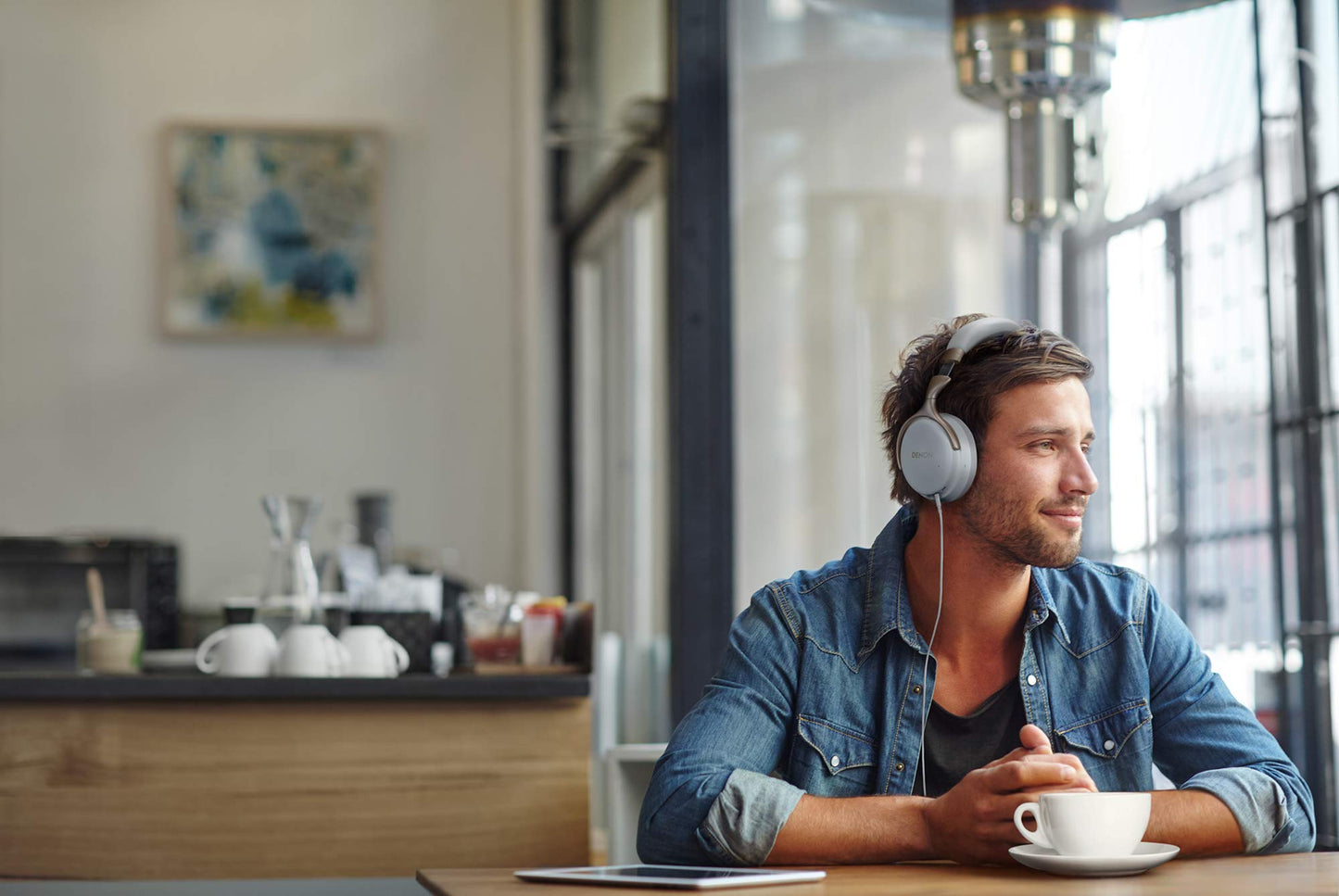 Denon AH - GC25NC Premium Noise - Cancelling Wired Headphones (White) - electronicsexpo.com - Headphones