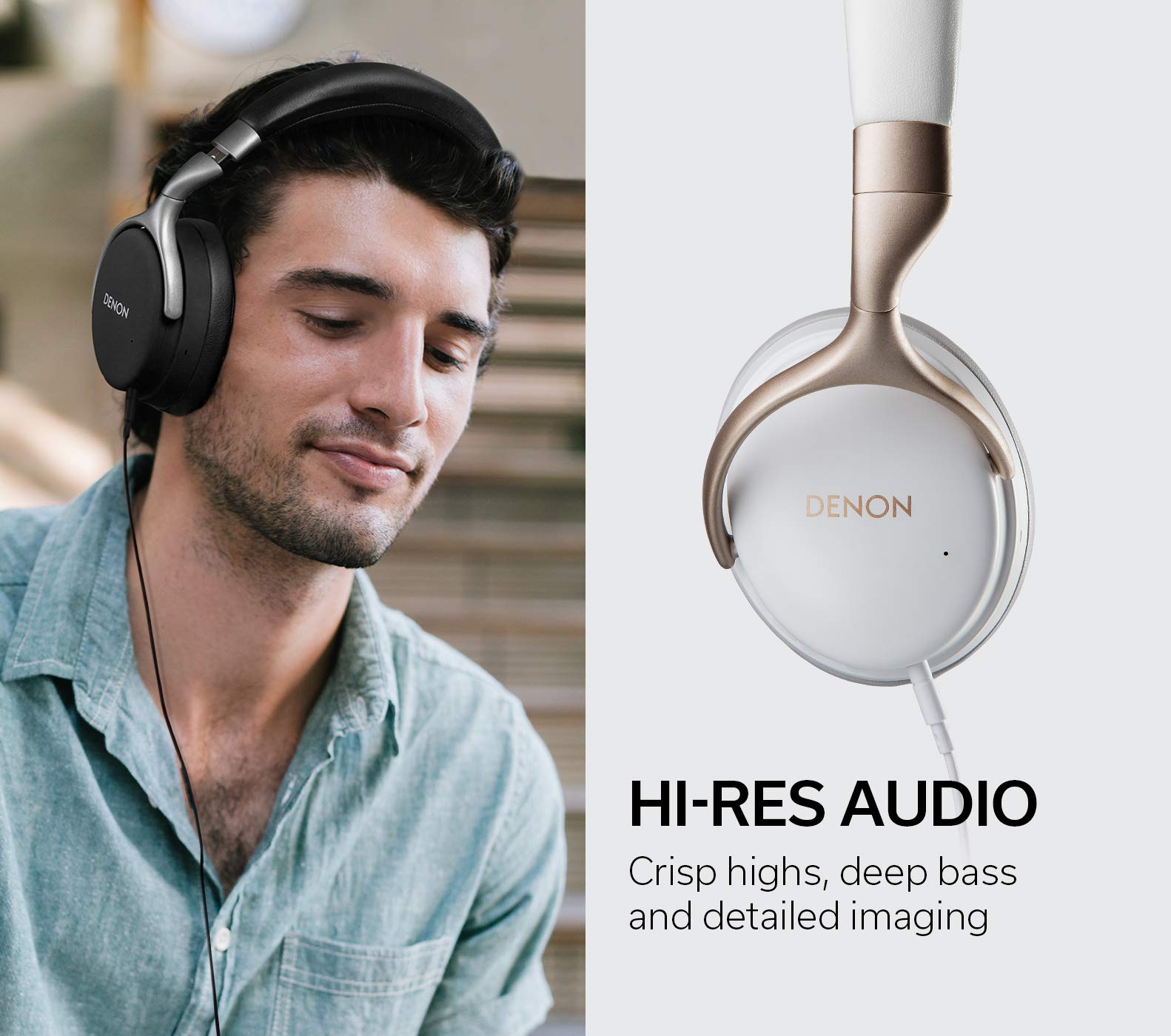 Denon AH-GC25W Premium Wireless Headphones with AptX Bluetooth