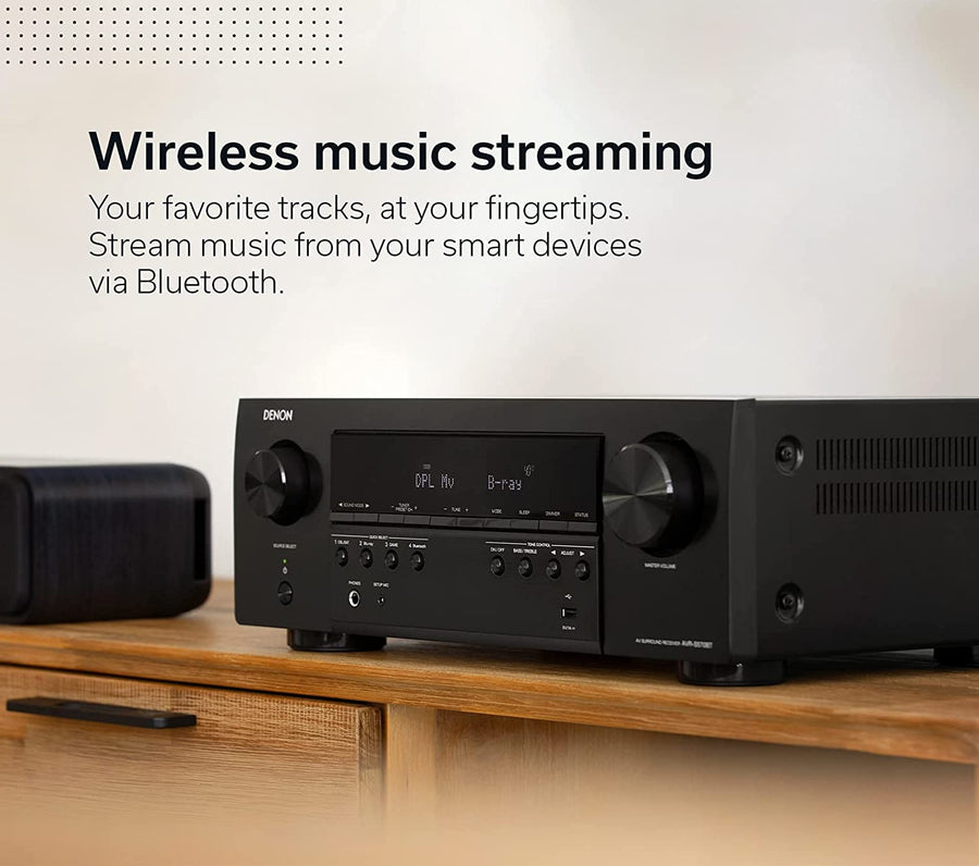 Denon AVR - S570BT 5.2 Channel Home Theater Receiver (Certified Refurbished) - electronicsexpo.com - Home Theater Receivers