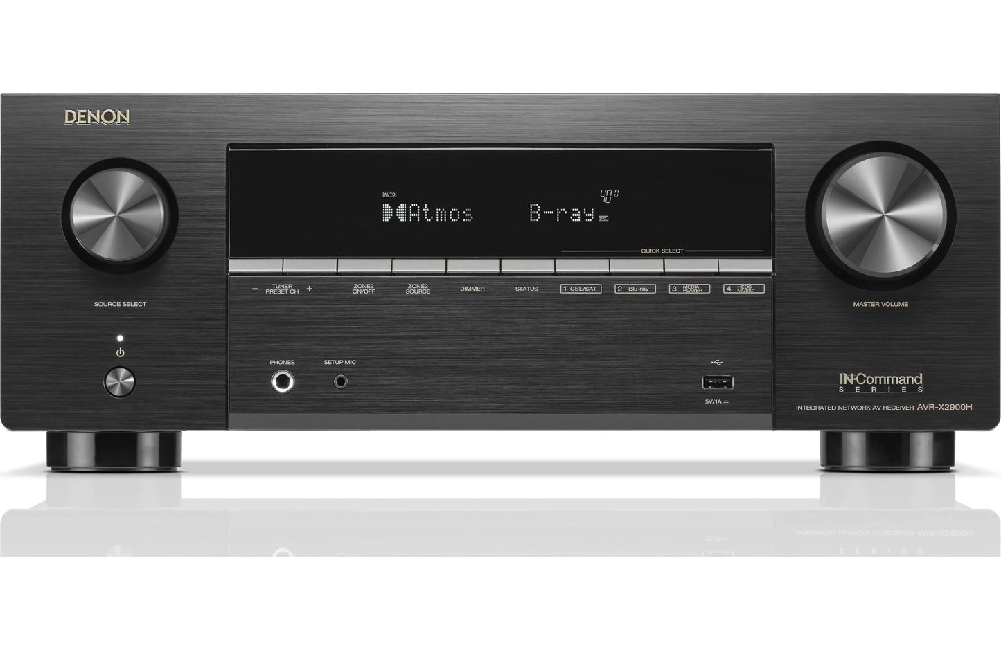 Denon AVR - X2900H 7.2 - channel Home Theater Receiver with Dolby Atmos, Bluetooth, and Powered by HEOS Streaming - electronicsexpo.com - Home Theater Receivers