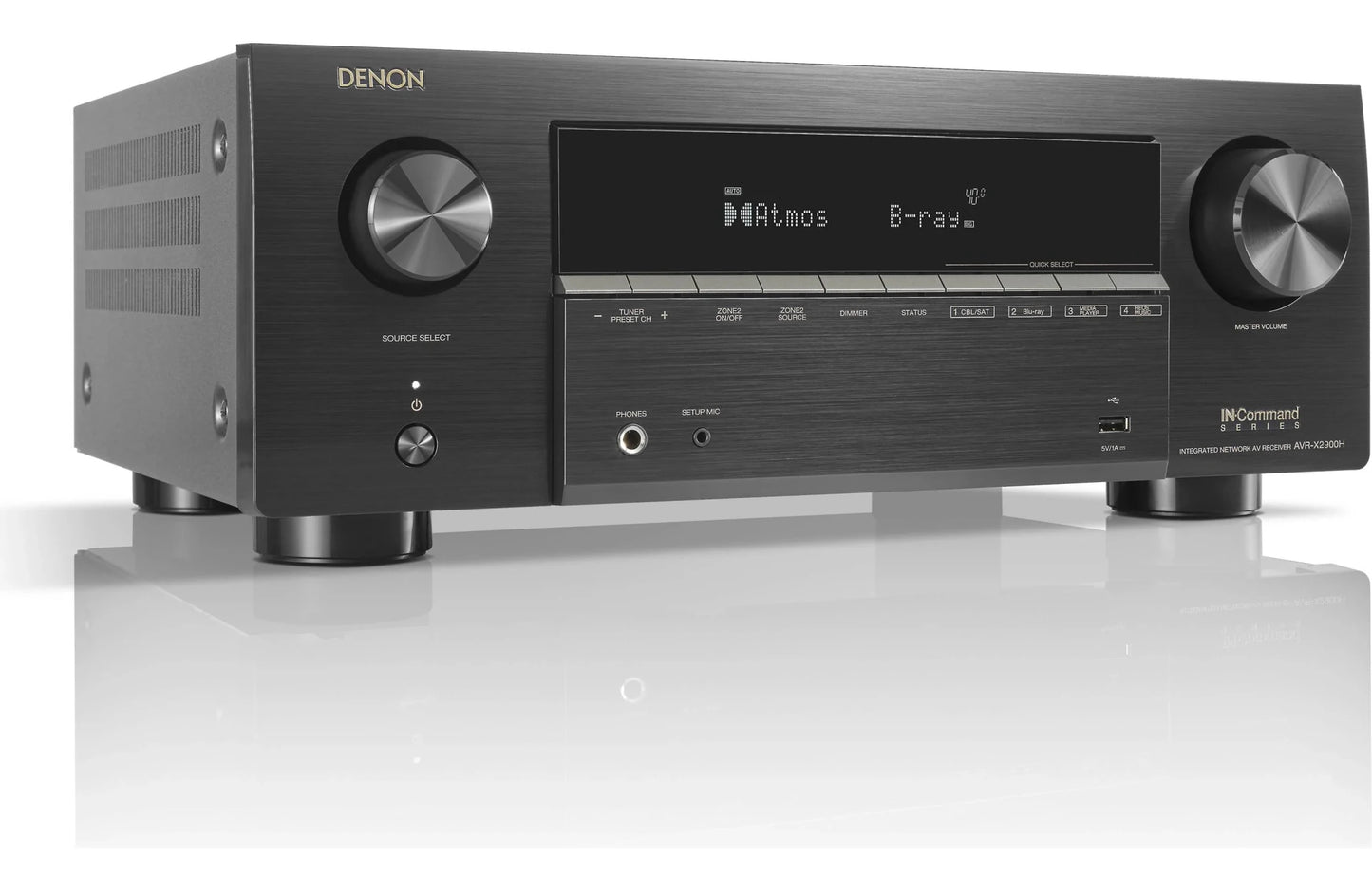 Denon AVR - X2900H 7.2 - channel Home Theater Receiver with Dolby Atmos, Bluetooth, and Powered by HEOS Streaming - electronicsexpo.com - Home Theater Receivers