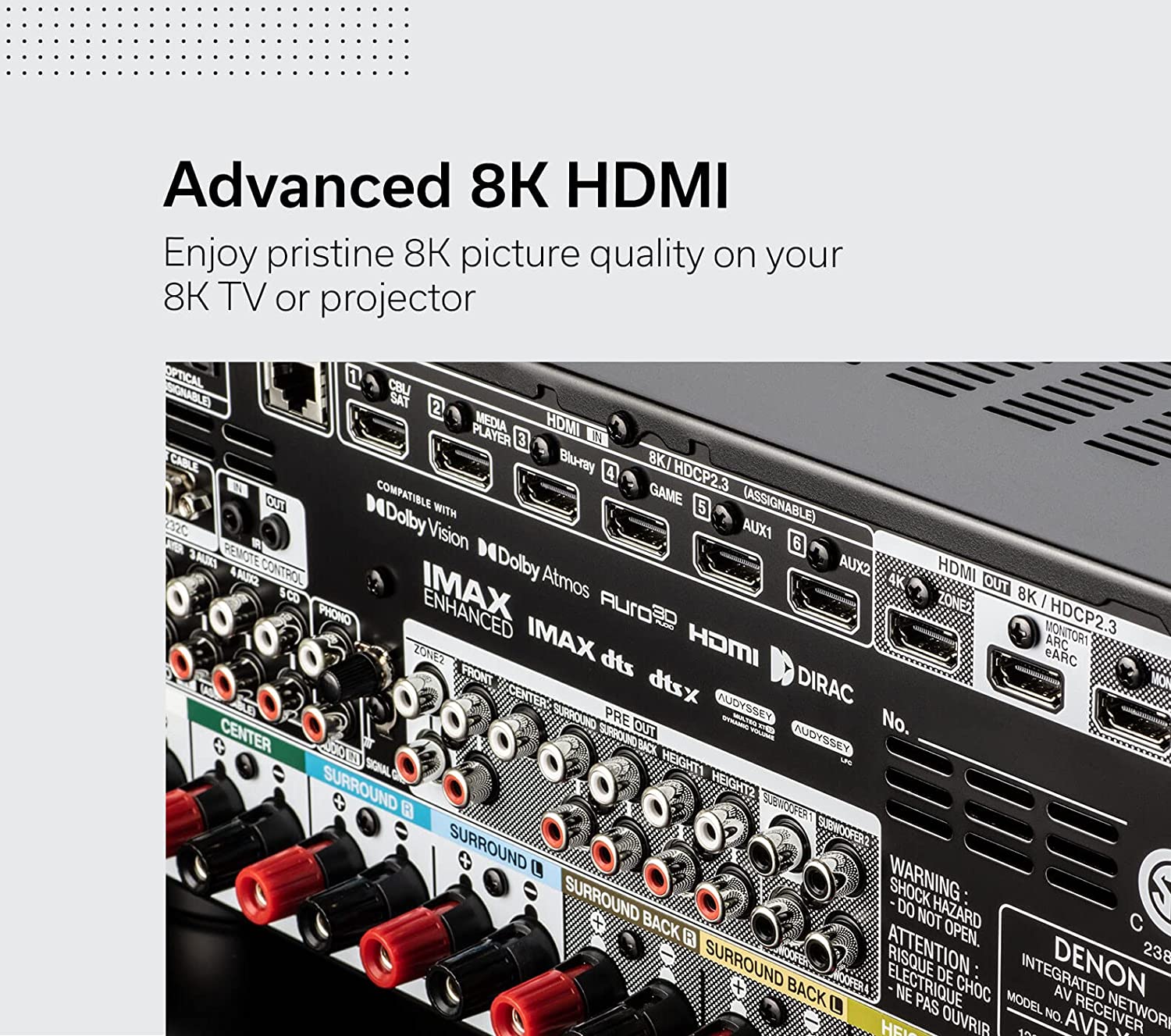 Denon AVR-X3800H 9.4-Channel Home Theater Receiver (Open Box)