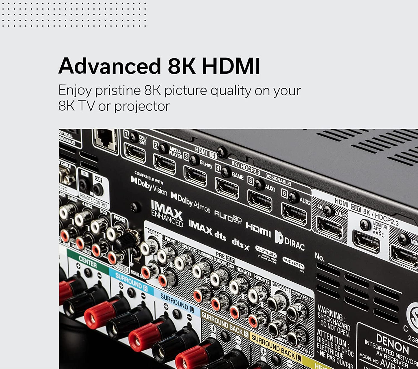 Denon AVR - X3800H 9.4 - Channel Home Theater Receiver (Certified Refurbished) - electronicsexpo.com - Home Theater Receivers