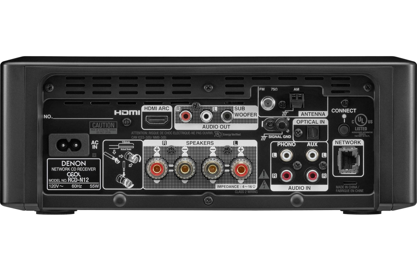 Denon CEOL RCD - N12 Compact Stereo Receiver with Built - In CD Player, Tuner, Bluetooth, Apple AirPlay 2, and HEOS Streaming - electronicsexpo.com - CD Players