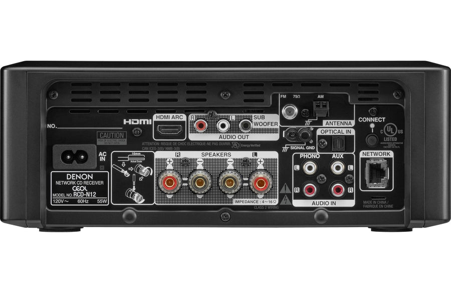 Denon CEOL RCD - N12 Compact Stereo Receiver with Built - In CD Player, Tuner, Bluetooth, Apple AirPlay 2, and HEOS Streaming - electronicsexpo.com - CD Players