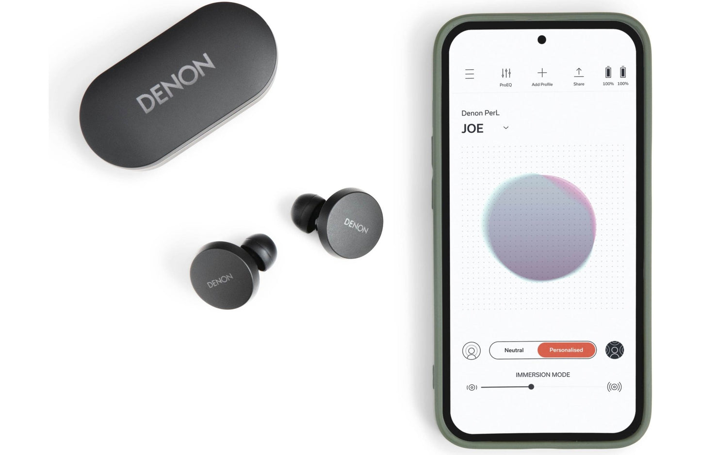 Denon PerL Wireless Noise - Canceling Earbuds with Personalized Sound - electronicsexpo.com - Headphones
