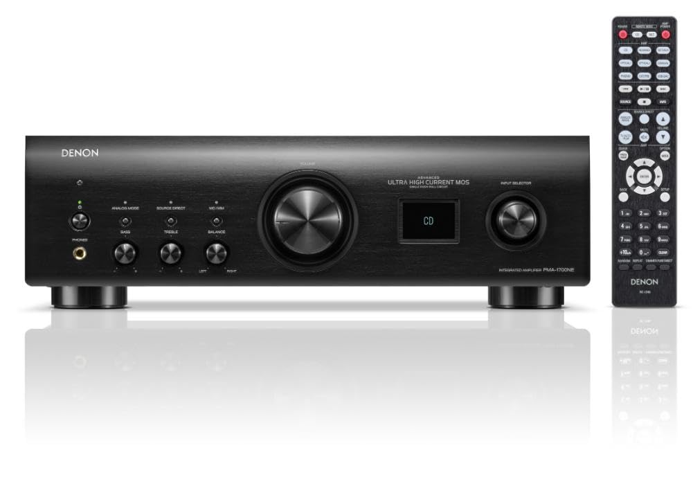 Denon PMA - 1700NE (2022 Model) Integrated Amplifier (140W x 2), Built - in USB - DAC & Phono Equalizer, Analog Mode, Ultra - High Current Power Circuit, Advanced AL32 Processing Plus, Hi - Res Audio, Black - electronicsexpo.com - Misc